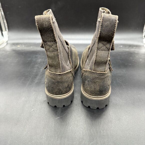 Timberland Boots Womens 6 Wheelwright Mid Pull On Bootie A195W Brown Leather - Picture 4 of 7